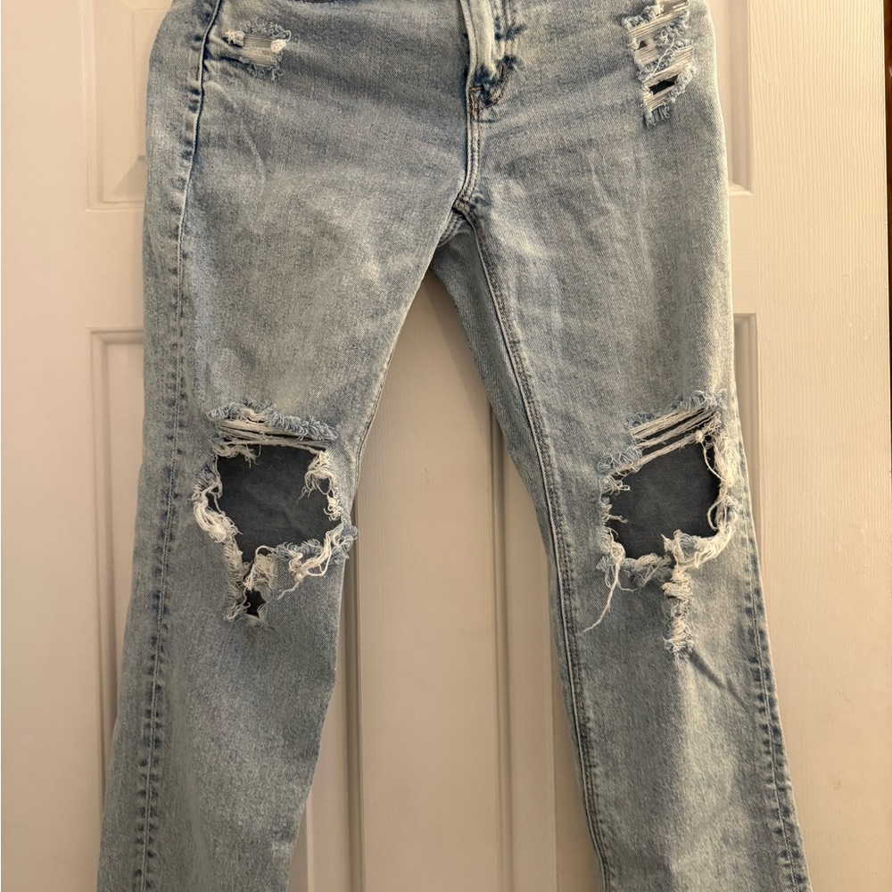 Distressed Light Blue Women's Jeans